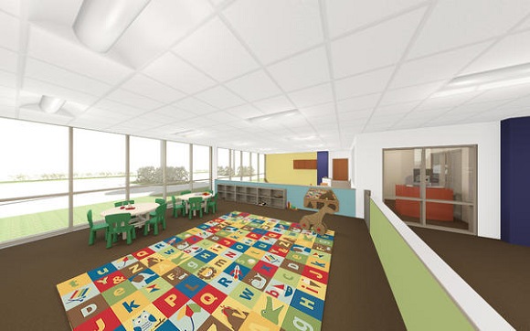 Rendering of children's space at Germantown Athletic Club