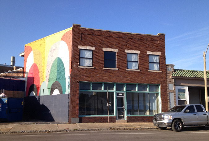 The building at 691 Marshall Avenue had been a tire alignment and repair business years ago.