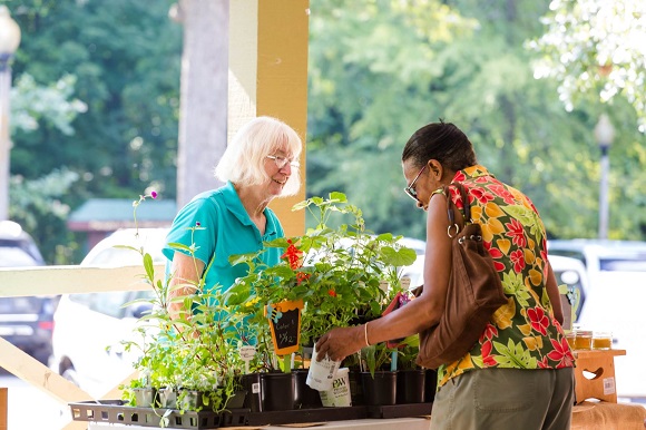 The Overton Park Farmers Market is held in the park's gazebo weekly.