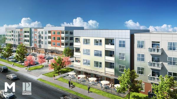 Rendering of the Highland Row, now under construction