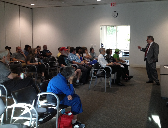 MATA Interim CEO Gary Rosenfeld talks to Sierra Club members about MATA's public transportation plans.