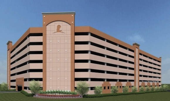 Architect's rendering of St. Jude parking garage