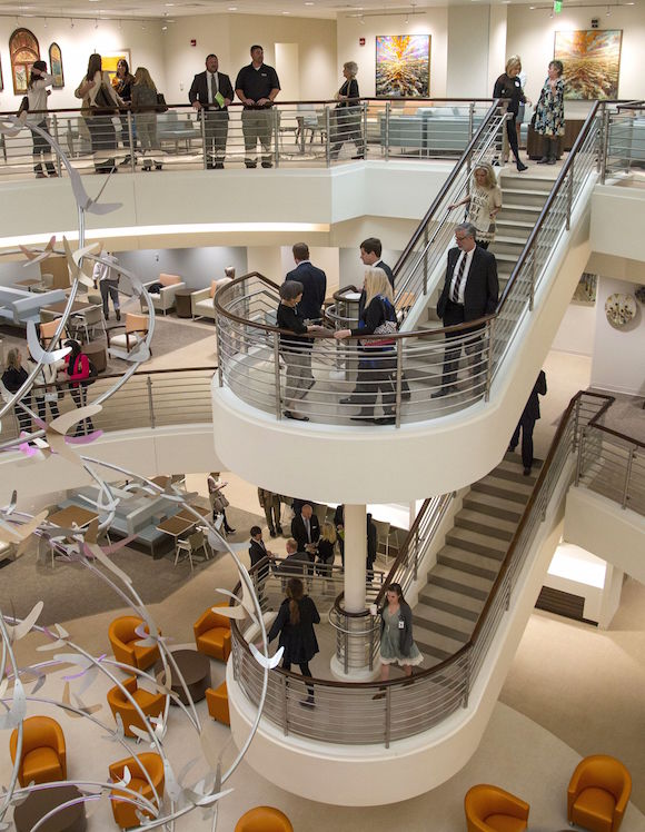 A look inside the lobby of the new West Cancer Center