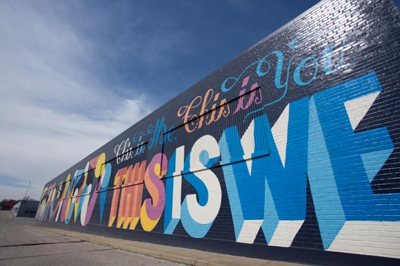 The This is We mural was created on Broad Avenue during its revitalization project.