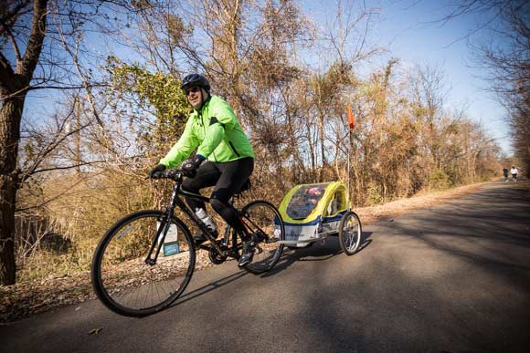 Cyclist on the Greenline