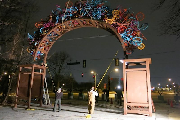 Installation of Bike Gate at Overton Park