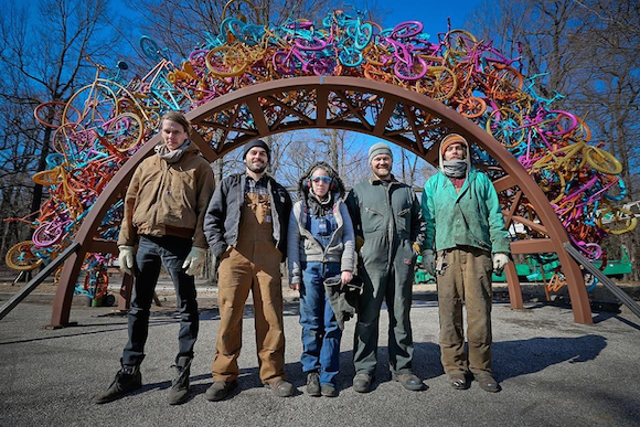 Tylur French (second from right) and his team 