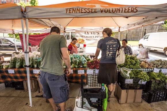 The seasonal Memphis Farmers Market draws hundreds to South Main every Saturday