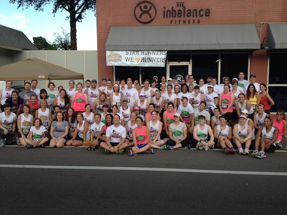 Star Runners--a group of runners of all levels--gathers before the 2013 Cooper-Young Festival Friday