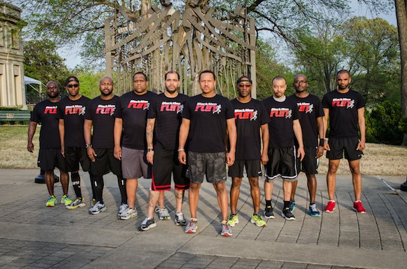 Some of the core members pose near the Brooks Museum in Overton Park