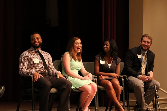 Emerging leaders participate in the "Vision Dinner" during their year in the program