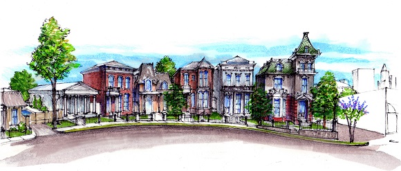 Rendering of Planters Row II in Victorian Village