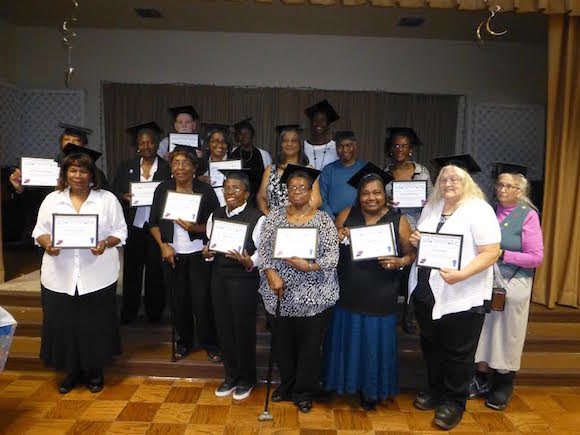 Participants of The Works' Aging Mastery Program accepted their diplomas at the Frayser-Raleigh Senior Center