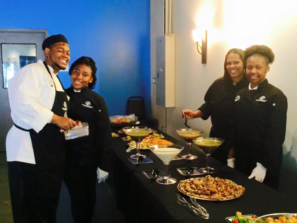 Boys and Girls Club students in the culinary program learn how to work in food service operation at the Technical Training Center