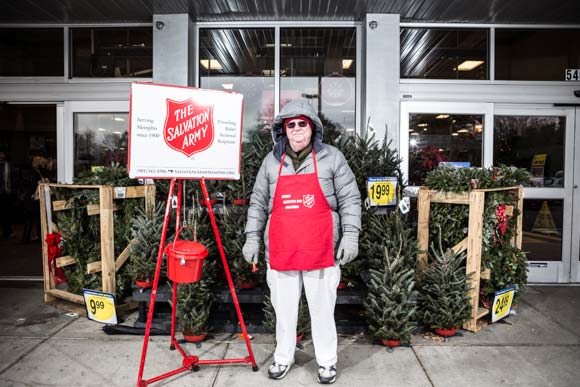 Salvation Army Red Kettle volunteer