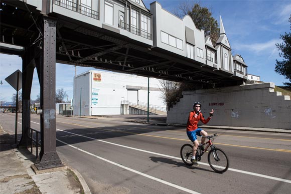 Cyclist in Cooper Young