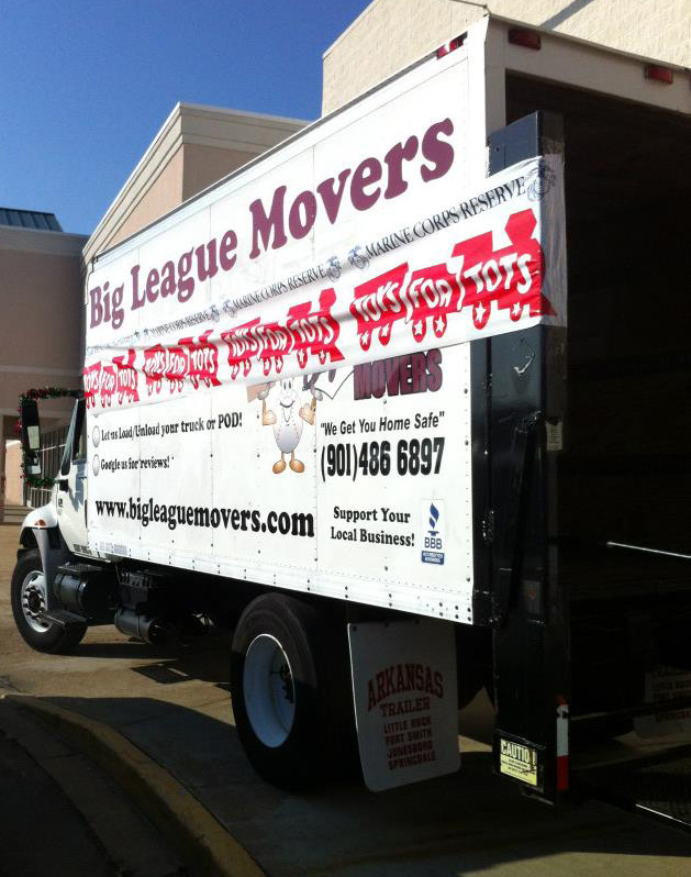 Big League Movers makes a special holiday delivery for Toys for Tots.