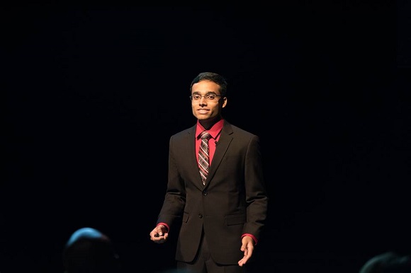 COO Michael Ollukaren presenting at Demo Day August 11