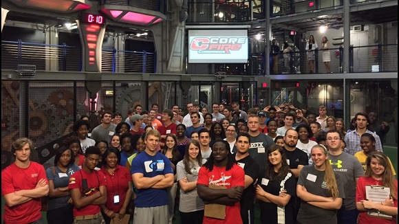 Summer Experience participants competed in team building activities at the AutoZone Challenge Course in the KROC Center