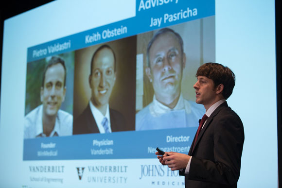 Tony Weaver, Co-founder and CEO of EndoInSight, at the 2014 ZeroTo510 Demo Day