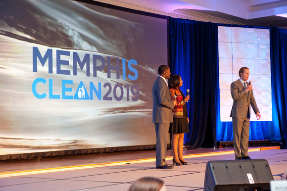 At the annual Greater Memphis Chamber Chairman’s Luncheon: (from left): Calvin Anderson, Carolyn Hardy and Spence Wilson, Jr.