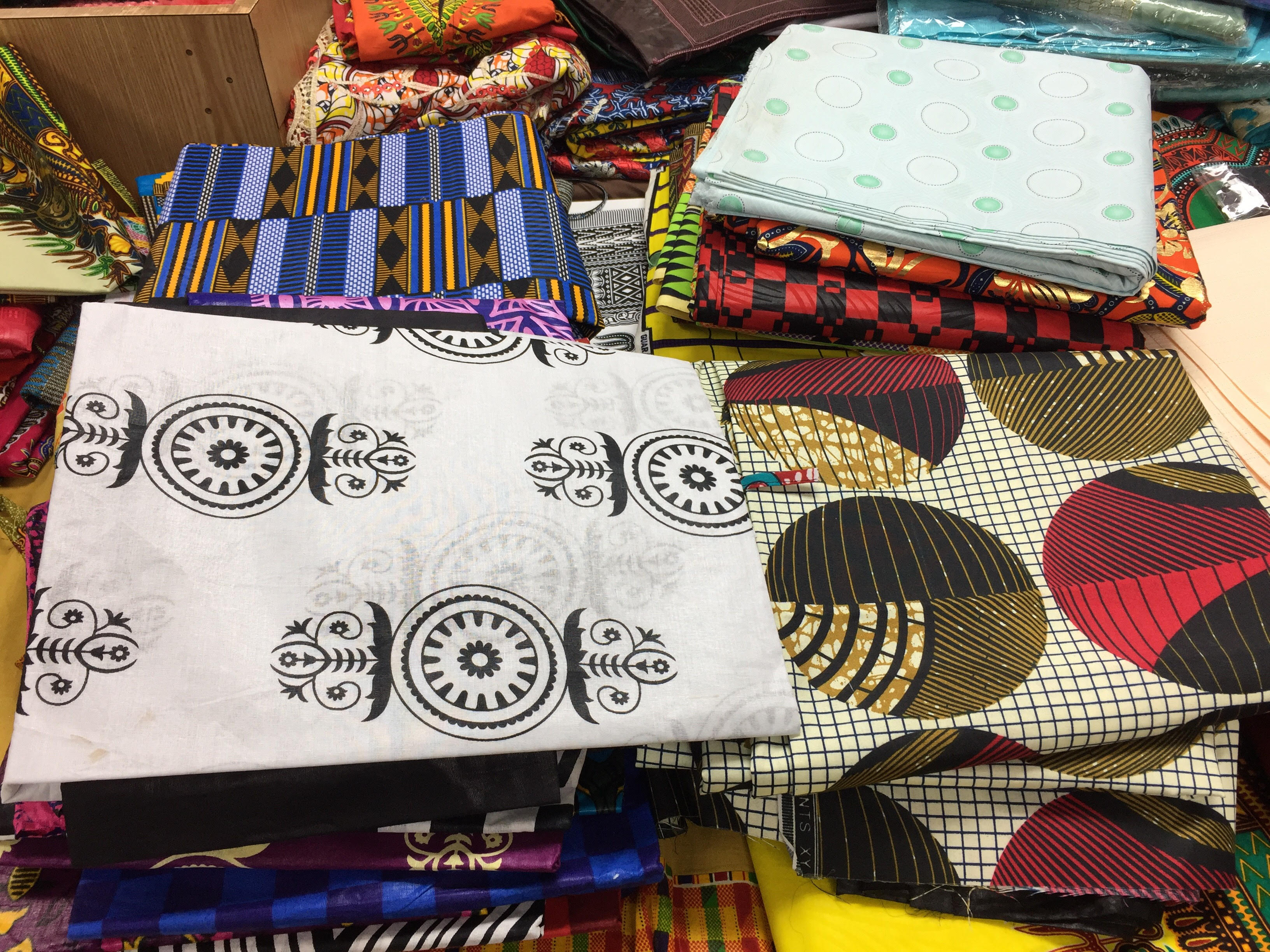 Fabrics with vibrant patterns for sale at African Kingdom at Park Avenue and Getwell Road. (Submitted)