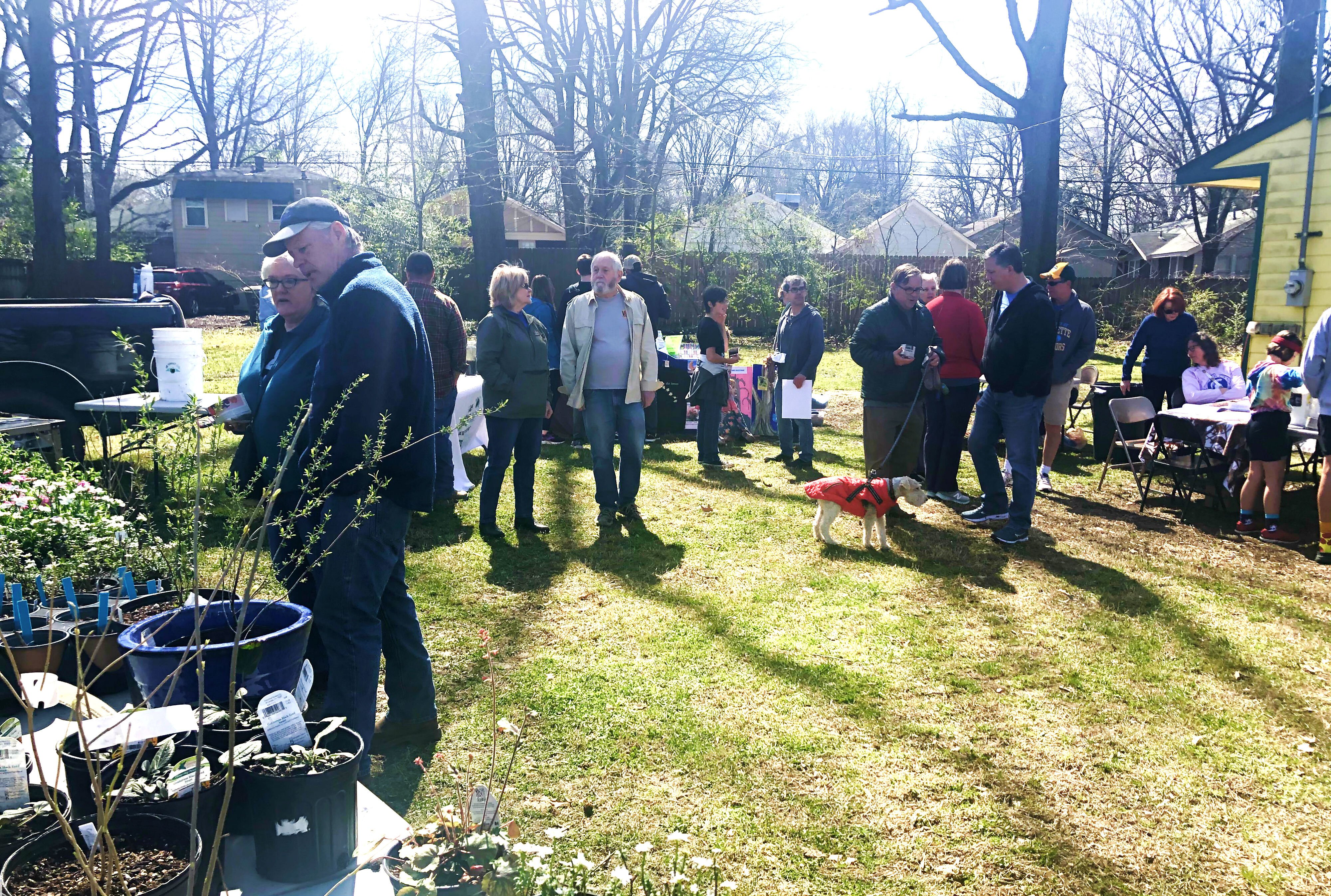 Vollintine-Evergreen neighbors and plant lovers from across the city celebrated Arbor Day on the V&E Greenline on March 7, 2020. (Ashley Davis)