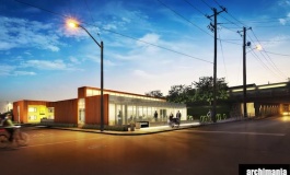 Rendering of archimania's future headquarters, which will be the first Net Zero Energy building in Tennessee