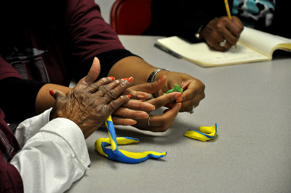 An art therapy session hosted by the Memphis Brooks Museum of Art.
