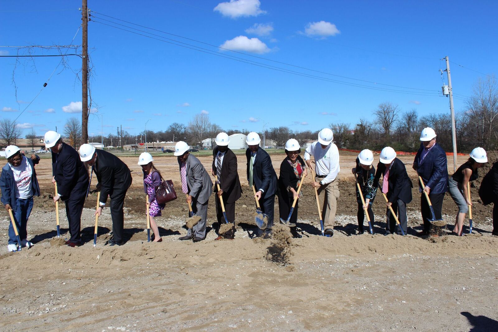 The groundbreaking gets underway at the Binghampton Gateway.