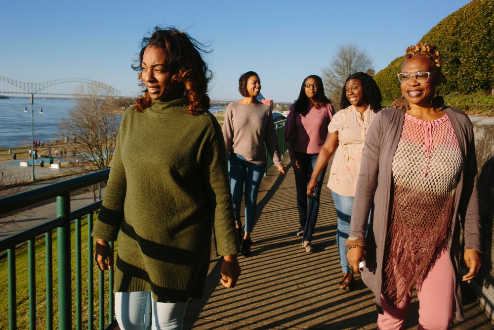 The doulas of Naturally Nurtured Birth Services are (left to right): Shanille Bowens, Tamera Stegall, Abeni Randle, Rhonda Okoth, andJacqueline Oselenin. (Ziggy Mack)