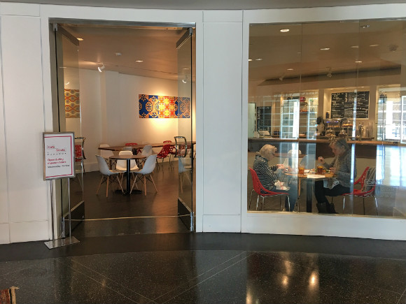 The existing museum store was reconfigured to make room for the casual dining spot.