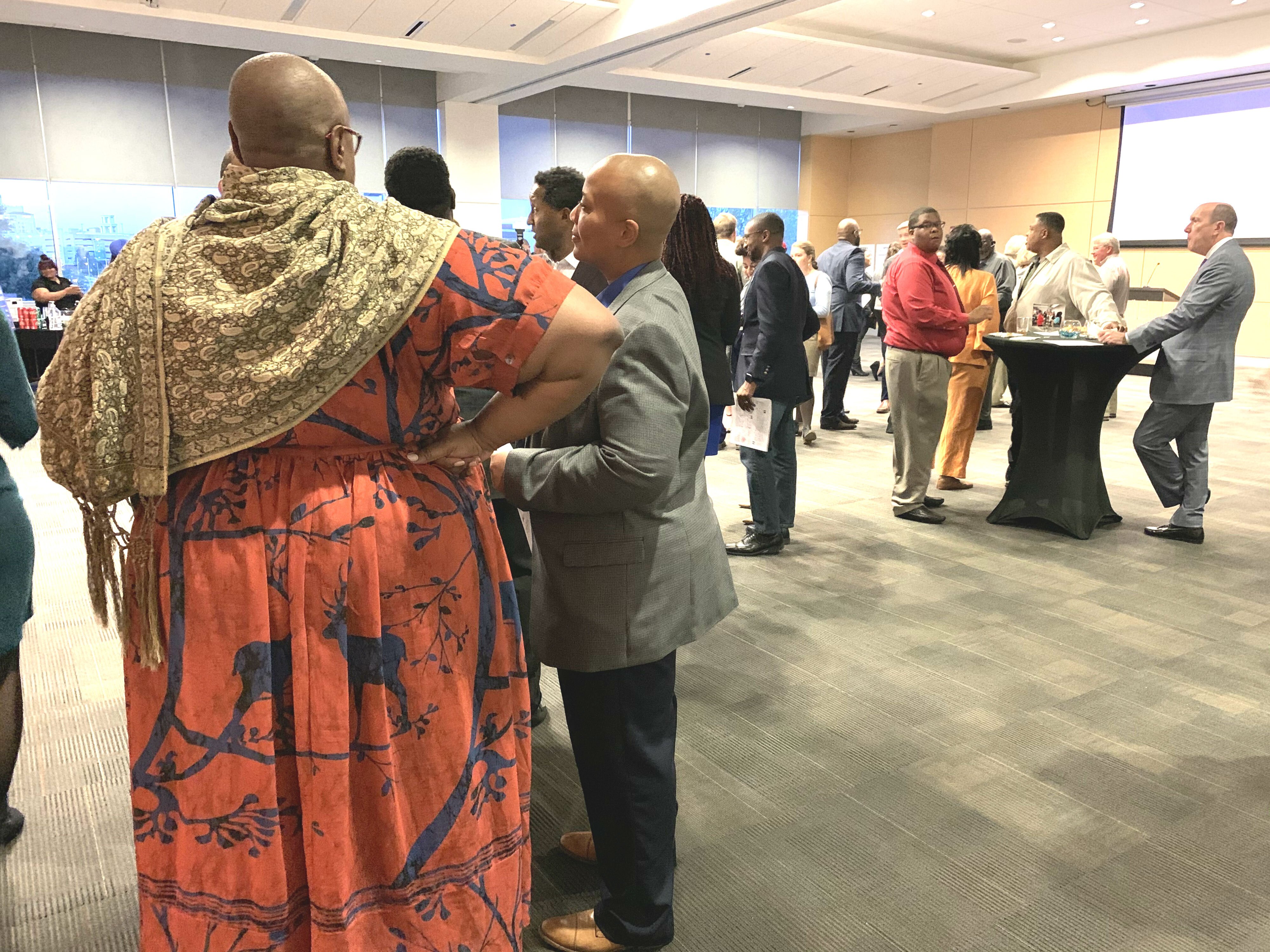 Attendees enjoyed hors d’oeuvres before the presentation to unveiled The Collective Blueprint's new name and expanded mission. (Brandi Hunter)