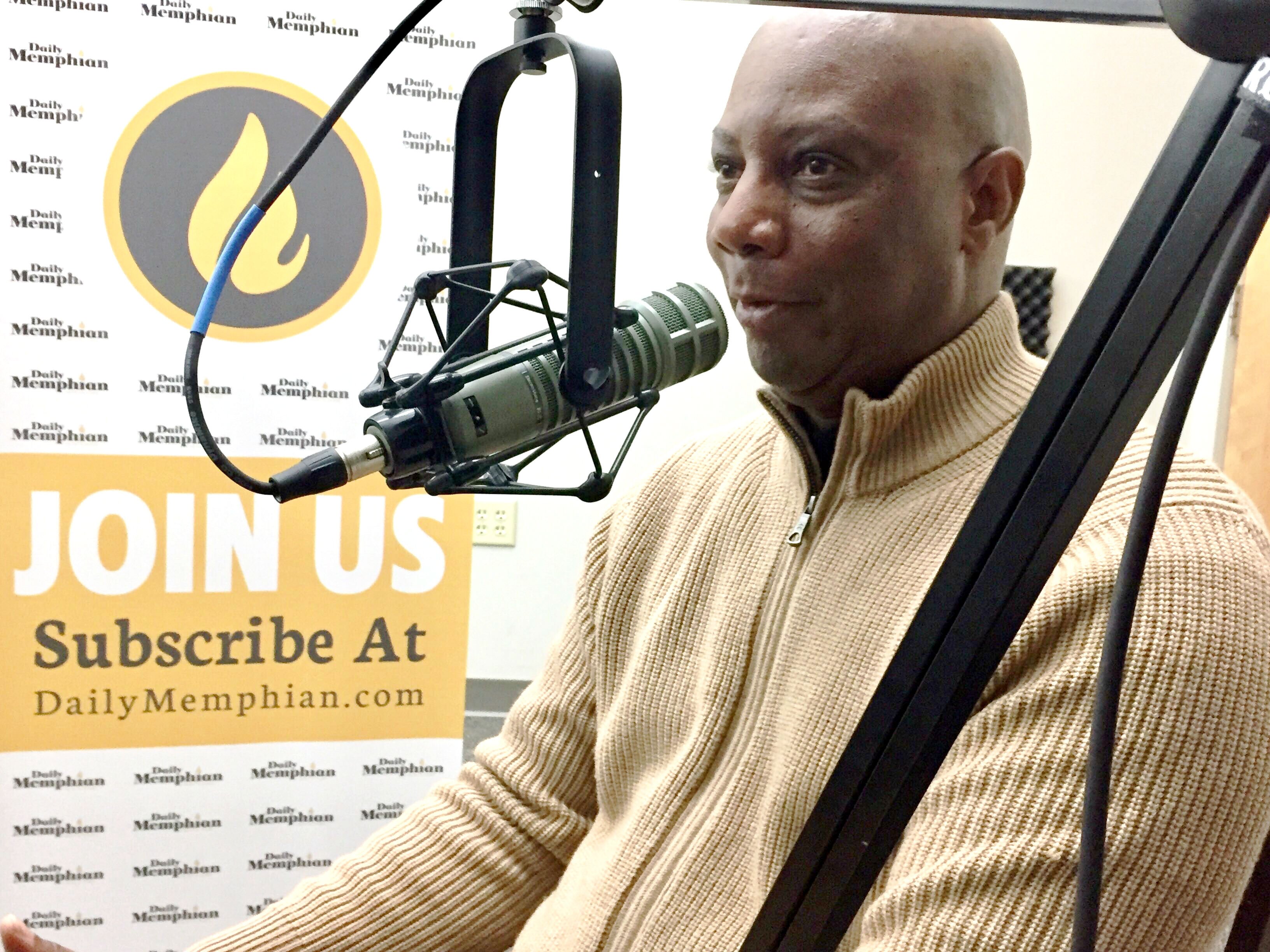 Mary Ward and Cornelius Sander (pictured) with Promise CDC talk community and development in North Memphis on the High Ground News On the Ground Podcast. (Natalie Van Gundy) 