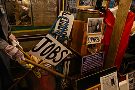 Civil Rights-era artifacts at the House of Mtenzi in Memphis.
