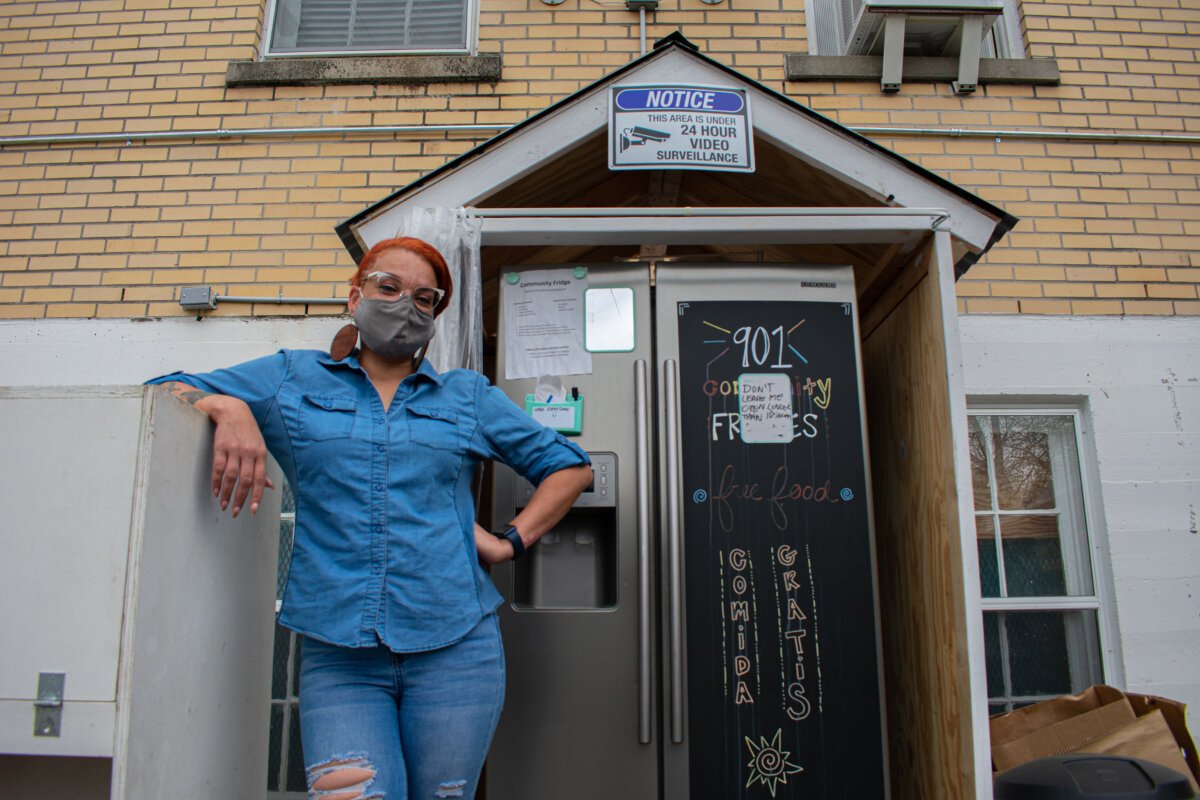 Lj Abraham is the founder of 901 Community Fridges. Abraham launched the organization in January to help bridge the food gap for Memphians in need. (Sarah Rushakoff) 