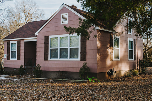 One of the many homes that the Frayser CDC has renovated in the Frayser community. (Houston Cofield)