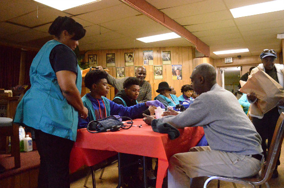 Part of the Friendship Feeding Program offerings include basic health screenings.