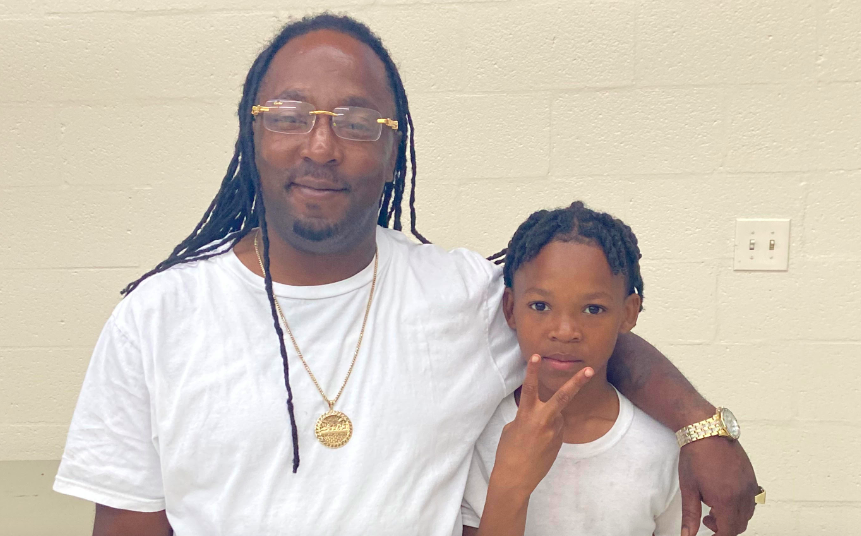 Memphis native and community mentor Frank Gottie poses with his son, Andreis Smith.