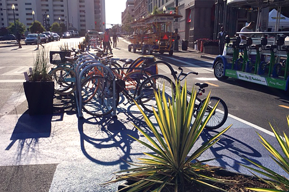 The Great Streets project creates a seamless connection by bike from Midtown to the Riverfront.