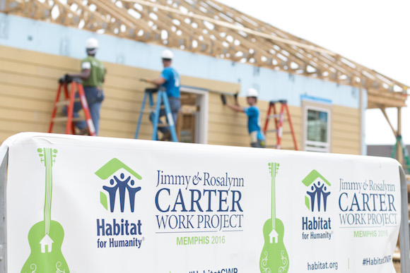 Volunteers and professionals worked alongside former President and First Lady Jimmy and Rosalynn Carter to build the Bearwater community in the greater Uptown area. 