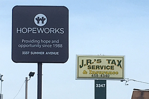 Hope Works will also be a positive business on a street where there are predatory lending businesses, pawn shops, used car dealerships, and tax services.