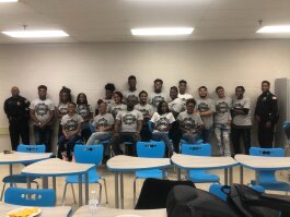 Participants of the Memphis Youth Crime Watch at Kirby High School. (AJ Dugger)