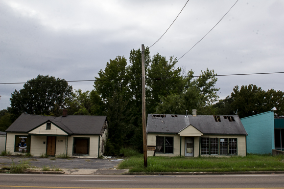 Boarded-up houses on Watkins Street in Frayser. (Renier Otto)