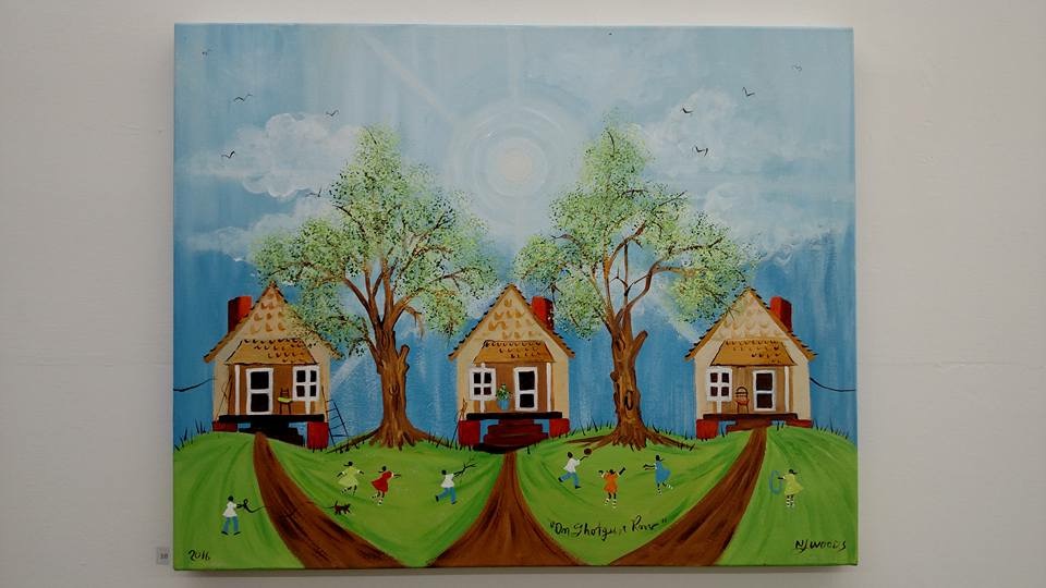 Orange Mound native NJ Woods' work is inspired by the neighborhood's shot gun houses. 