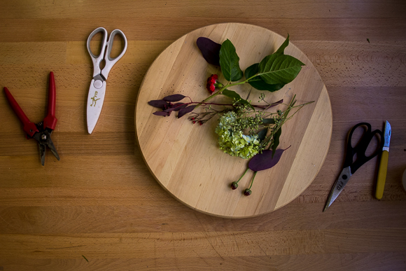 Preparations for a floral arrangement at Premier Flowers. (Renier Otto)