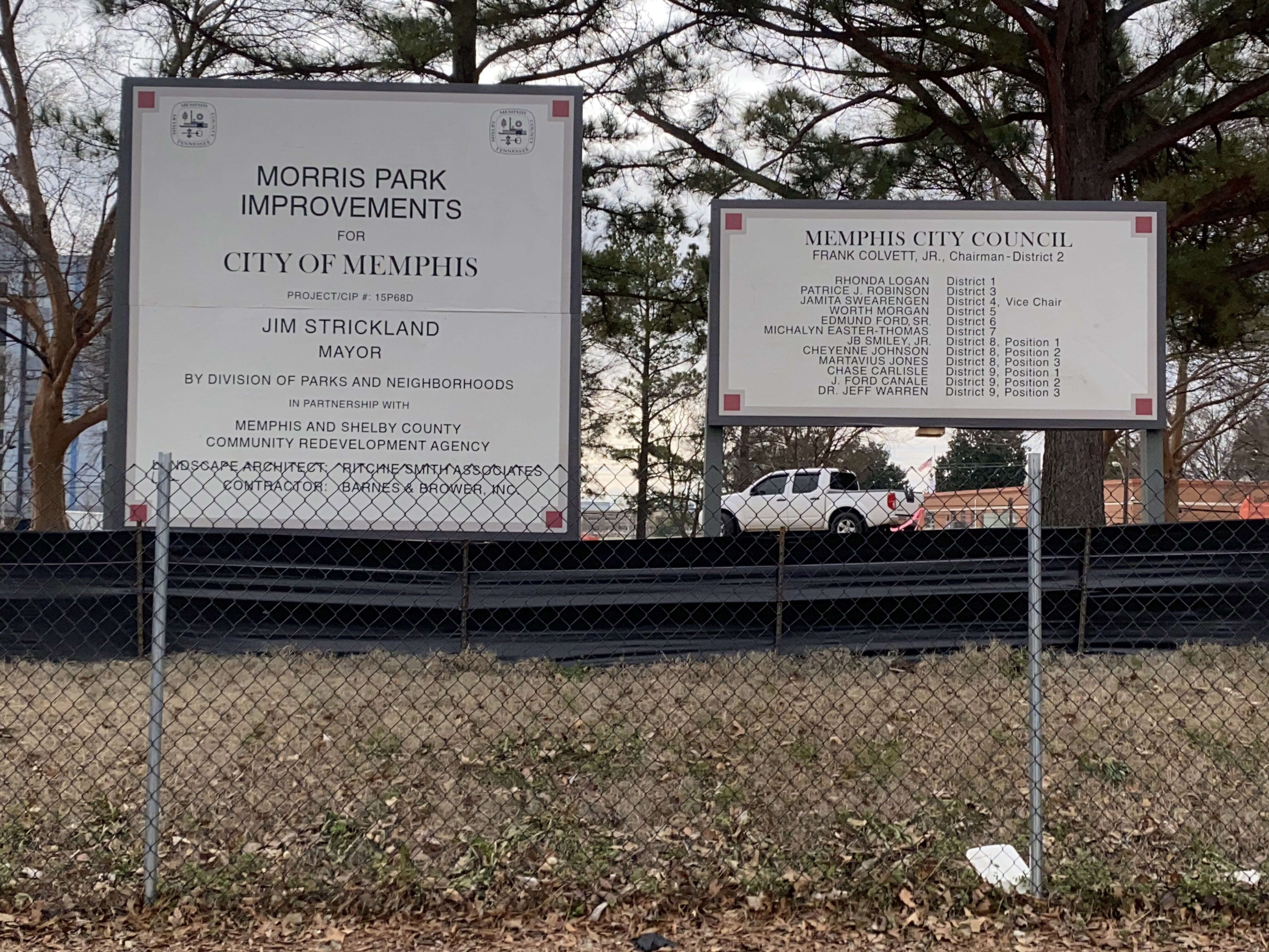Improvements to Morris Park were underway in January 2022. (Shelia Williams)