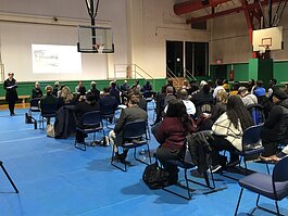 A group of experts convened by the Urban Land Institute spent three days engaging stakeholders and studying several South Memphis parks. They presented their research findings at a public meeting on January 31. (A.J. Dugger)