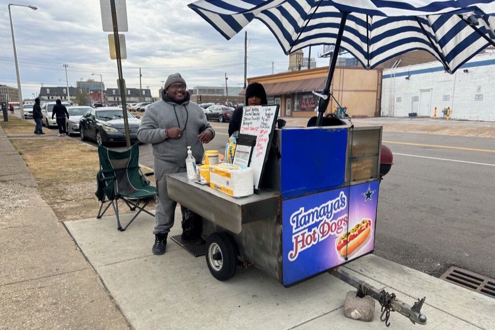 Tamaya’s Hot Dogs is currently open from 9:30 a.m. to 5 p.m. every Monday through Friday, and is located at the intersection of Lauderdale and Exchange in downtown Memphis.