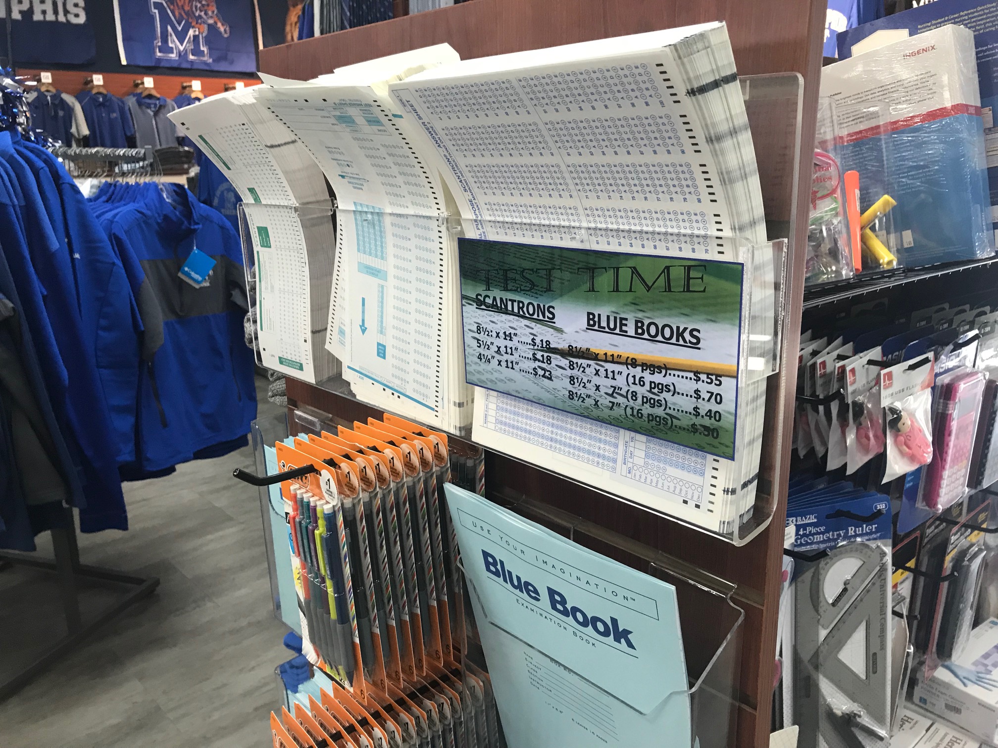 In addition to branded merchandise, Tiger Bookstore sells textbooks and basic supplies for university students. (Cole Bradley)